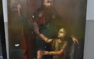 2. Obraz Św. Roch, uzupełnienie ubytk&oacute;w (2) (2)