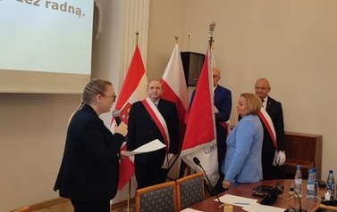 Zaprzysiężenie radnej Rady Miejskiej w Wielunia 1