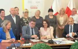 Burmistrz wraz z przedstawicielami sołectw z terenu gminy Wieluń