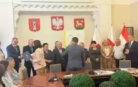 Burmistrz wraz z przedstawicielami sołectw z terenu gminy Wieluń