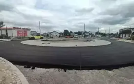 Rondo na ulicy Warszawskiej na ukończeniu