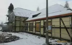 Adaptacja budynku byłego dworca PKP Wieluń-Dąbrowa stan w trakcie realizacji 15