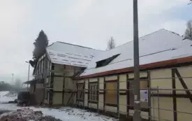 Adaptacja budynku byłego dworca PKP Wieluń-Dąbrowa stan w trakcie realizacji 16