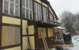 Adaptacja budynku byłego dworca PKP Wieluń-Dąbrowa stan w trakcie realizacji 19