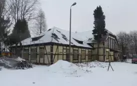 Adaptacja budynku byłego dworca PKP Wieluń-Dąbrowa stan w trakcie realizacji 20