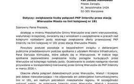 List połączenia kolejowe