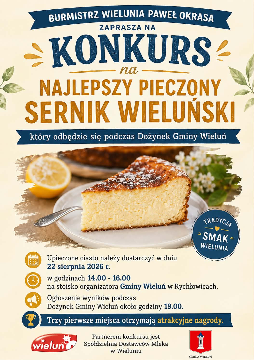 Konkurs na&nbsp;najlepszy sernik wieluński