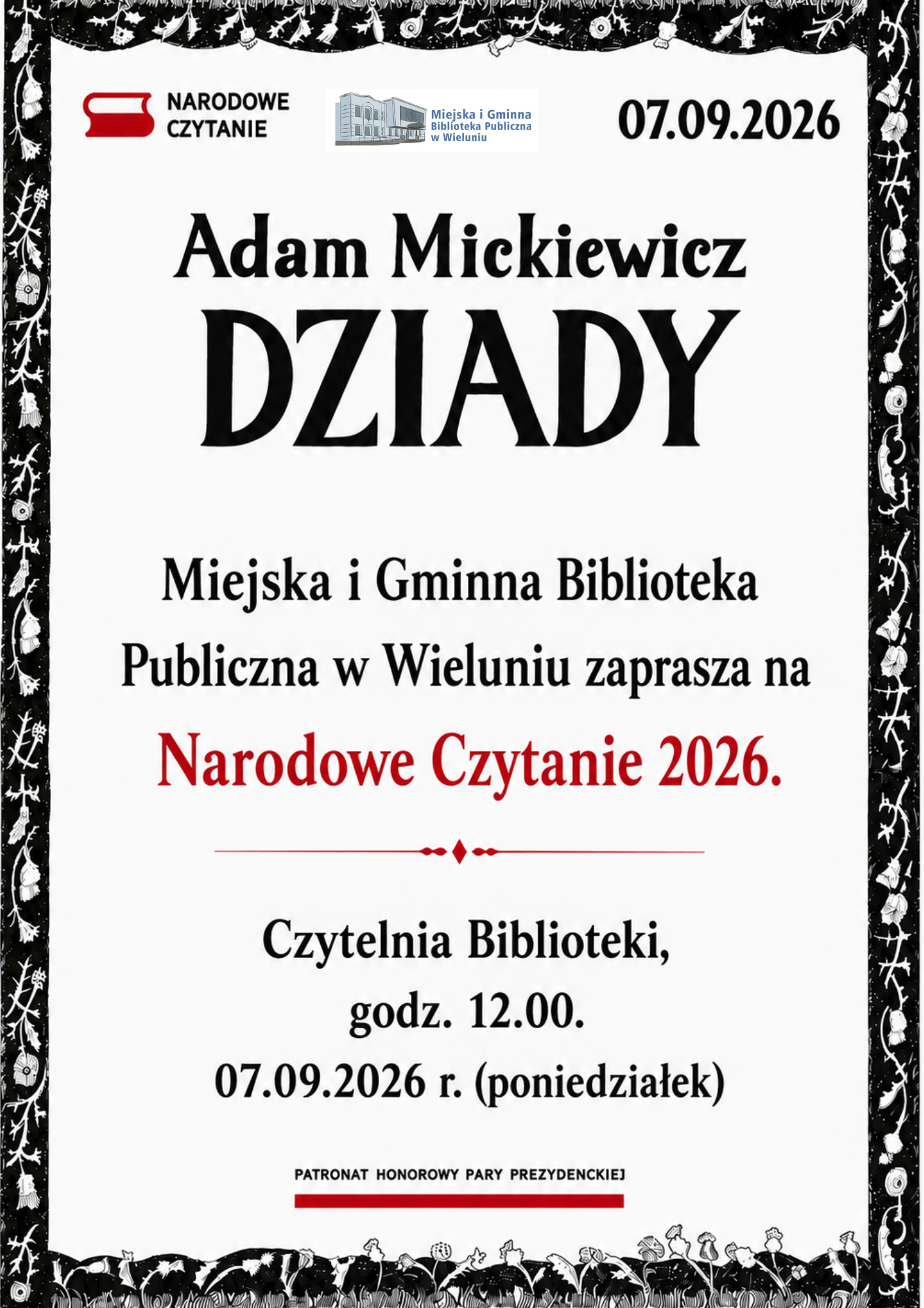 Plakat Narodowe Czytanie 2026