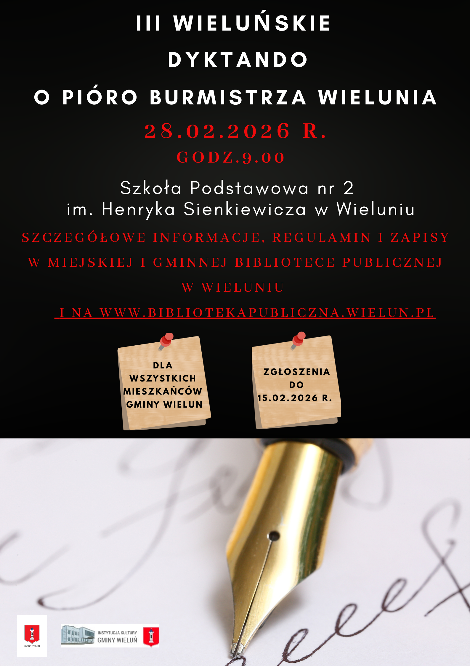 Dyktando o&nbsp;Pi&oacute;ro Burmistrza Wielunia