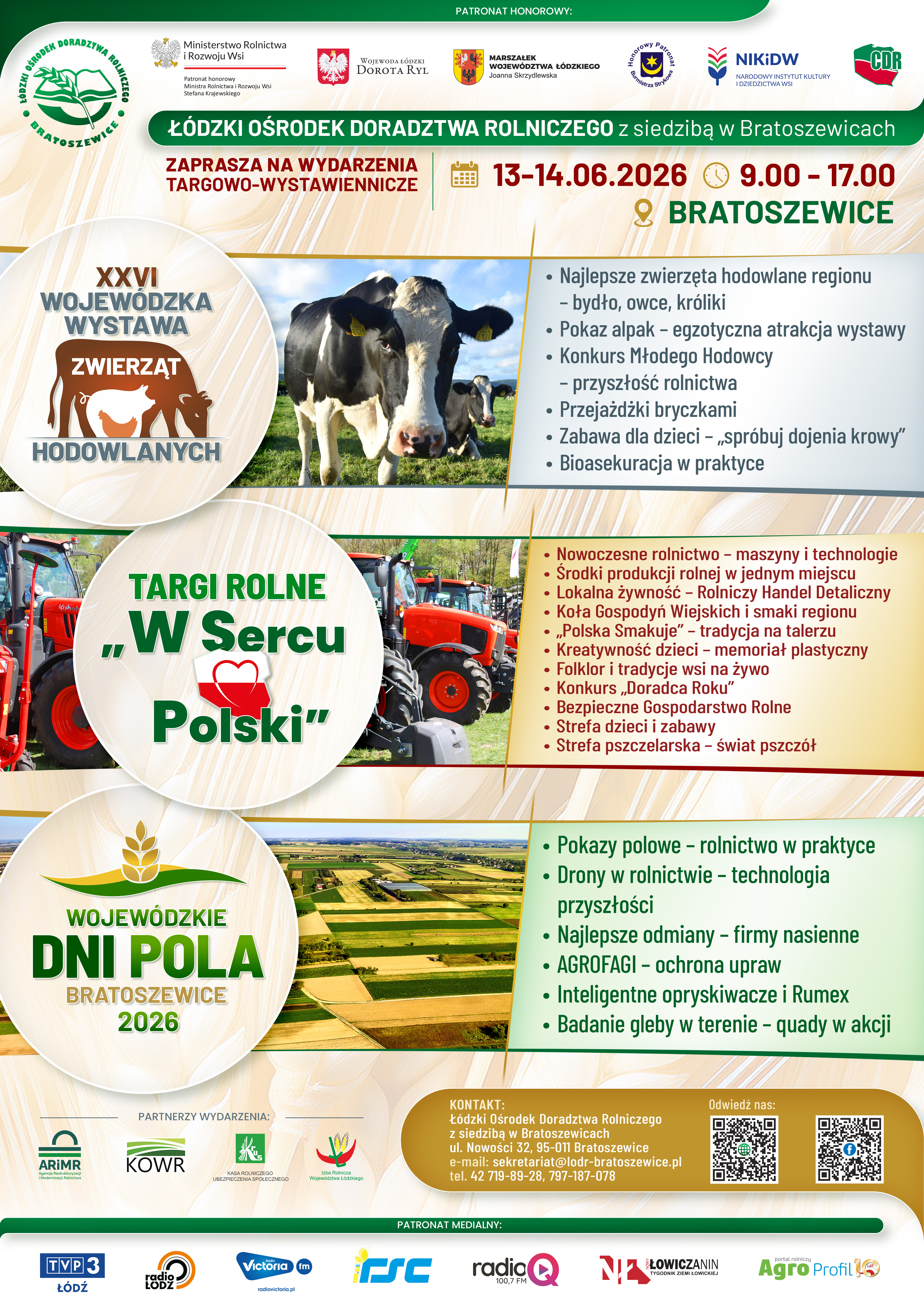 Plakat Bratoszewice targi czerwiec 2026