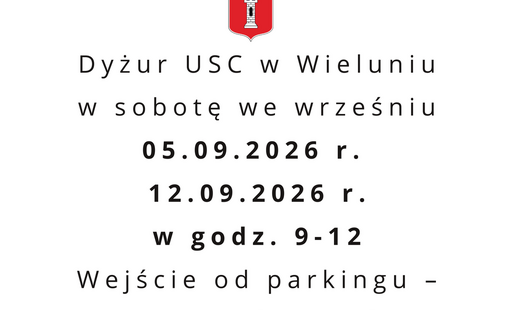 Dyżur Urzędu Stanu Cywilnego we wrześniu